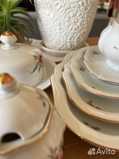 Сервиз столовый Чехословакия «Мейсенский букет»