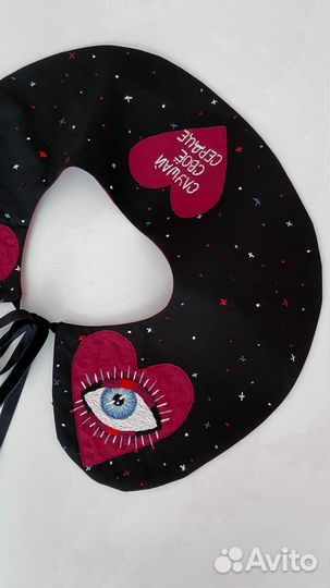 Воротник ручной работы с вышивкой