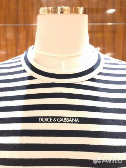 Футблка мужская черная белая дольче