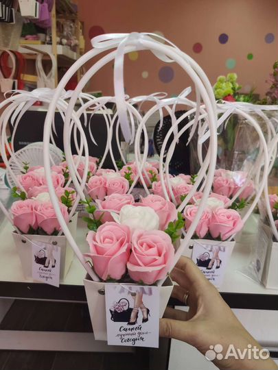 Букет из мыльных роз на 1 сентября