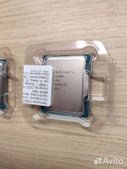 Процессор intel core i5 12400f oem + термопаста