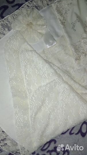 Летний вязаный Конверт на выписку плед