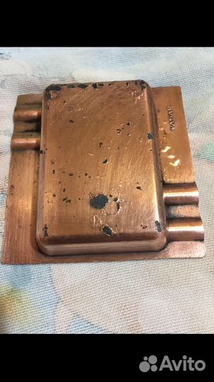 Пепельница медная