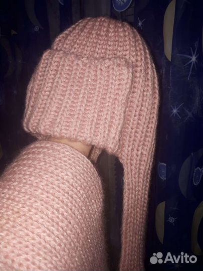 Комплект шапка-ушанка,шарф,варежки