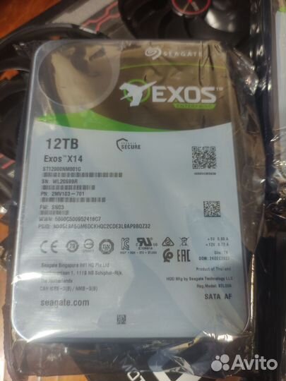 Жёсткие диски 12тб Exos Seagate x14