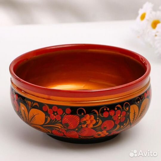 Чашка 'Под окрошку', 18-19x9-11,5 см, хохлома, мик