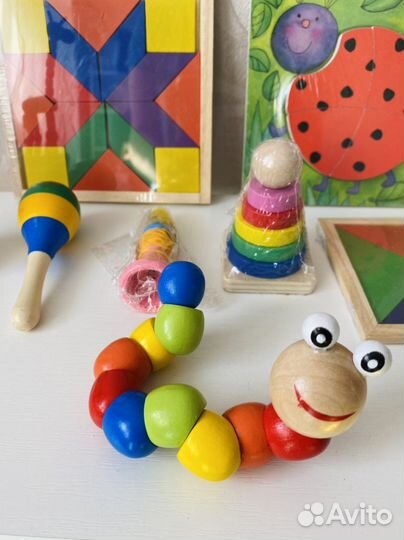 Развивающие деревянные игрушки пакетом