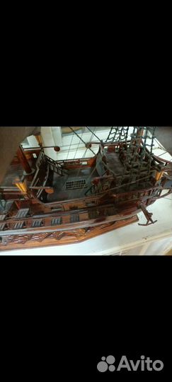 Макет пиратского корабля ручной работы