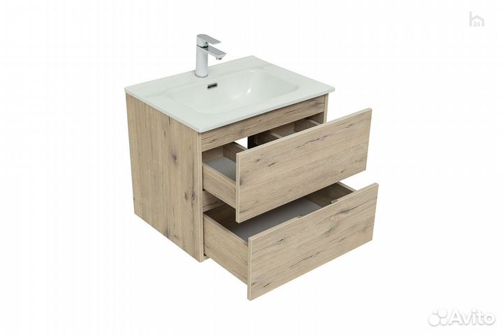 Тумба под раковину для ванной 60 (2 ящика) Алвита
