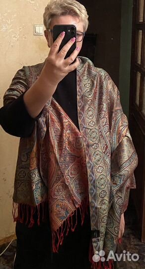 Палантин натуральный шелк