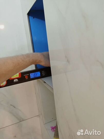 Резка керамогранита. Прямой рез,заусовка 45