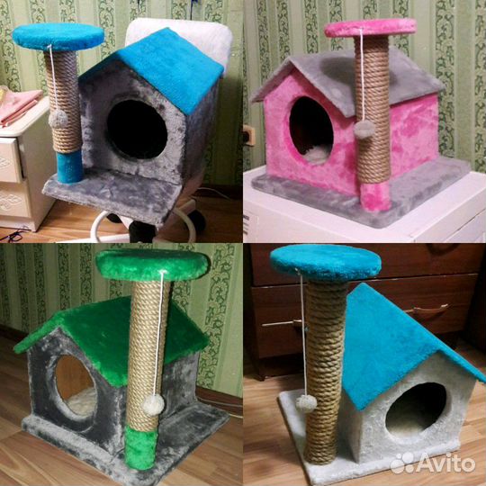 Домики, когтеточки, лежанки