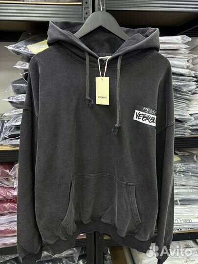 Худи vetements hello оверсайз (новая коллекция)