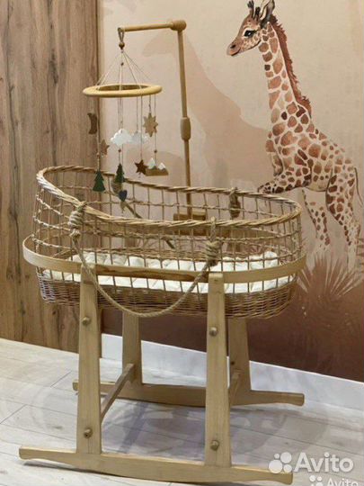 Кроватка Люлька из ротанга