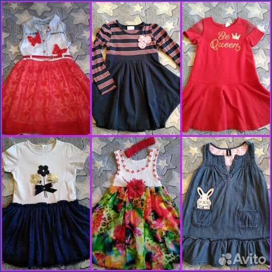 Платья на 5-6 лет (9шт)разм 116