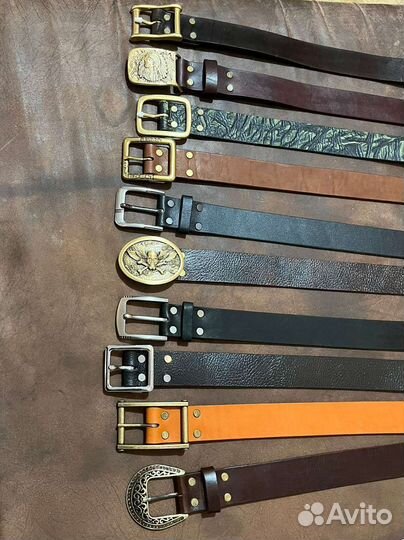 Ремень из натуральной кожи ручной работы