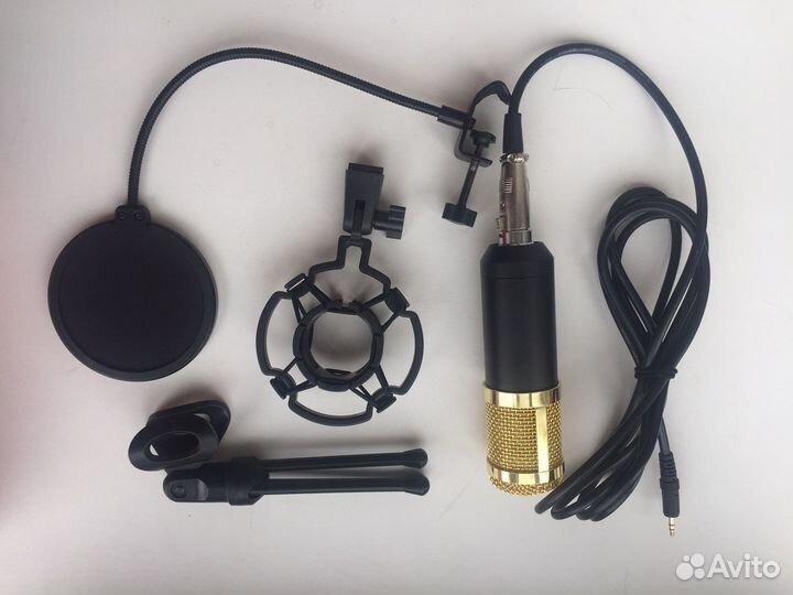 Микрофон BM800, Фантомное питание, Поп-фильтр