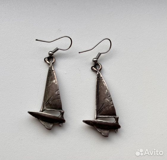 Серьги фрегаты/парусные лодки