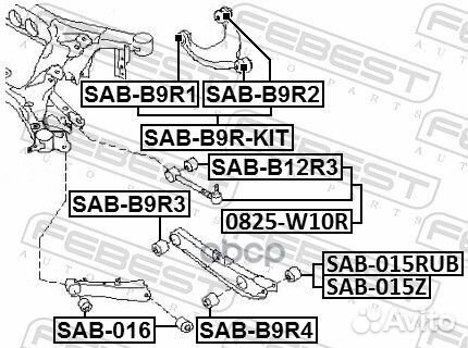 Сайлентблок рычага subaru forester/impreza/lega