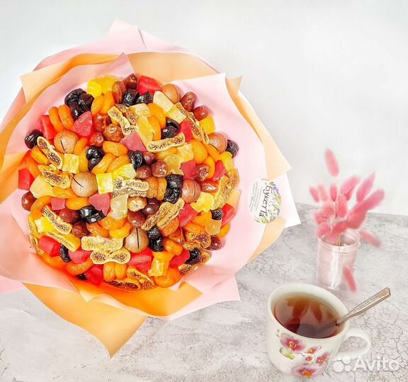 Букет из сухофруктов и орехов,бокс,корзинка