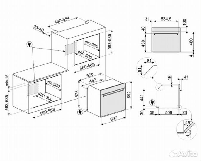 Духовой шкаф smeg SOP6301S2X