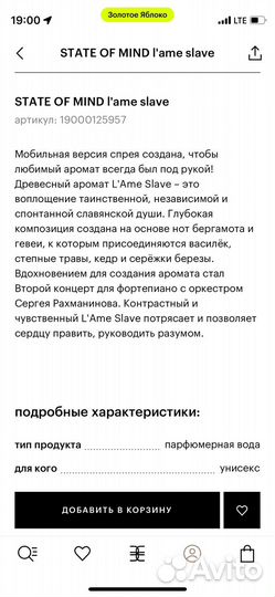 State OF mind l'ame slave 10мл