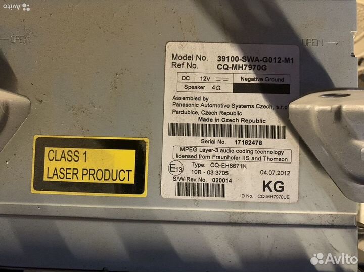 Магнитола на Honda cr-v