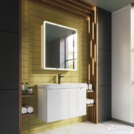 Зеркальный шкаф в ванную Мира