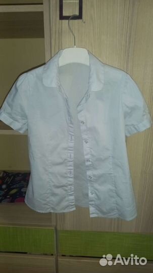 Рубашка для девочки Button blue