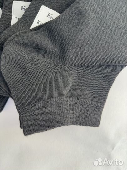 Шерстяные носки мужские короткие черные 5 пар