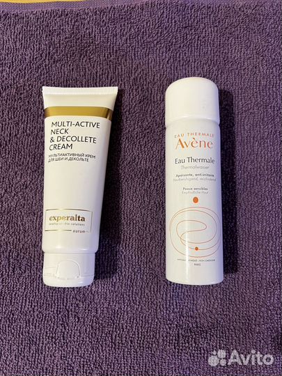 Термальная вода и крем для шеи и декольте