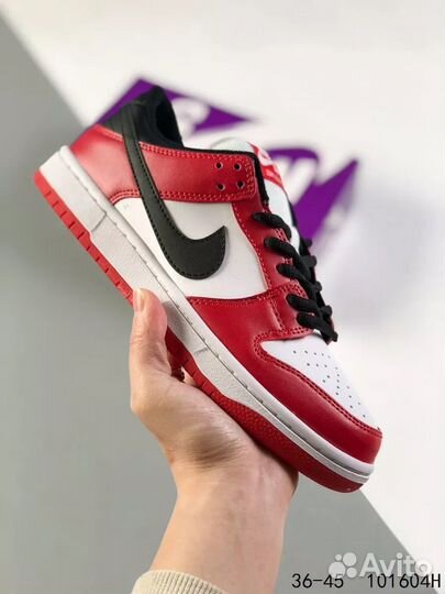 Nike Dunk Low SB Red-Black с мехом (42р)