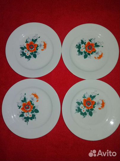 Тарелка плоская для горячего. Кахла. гдр