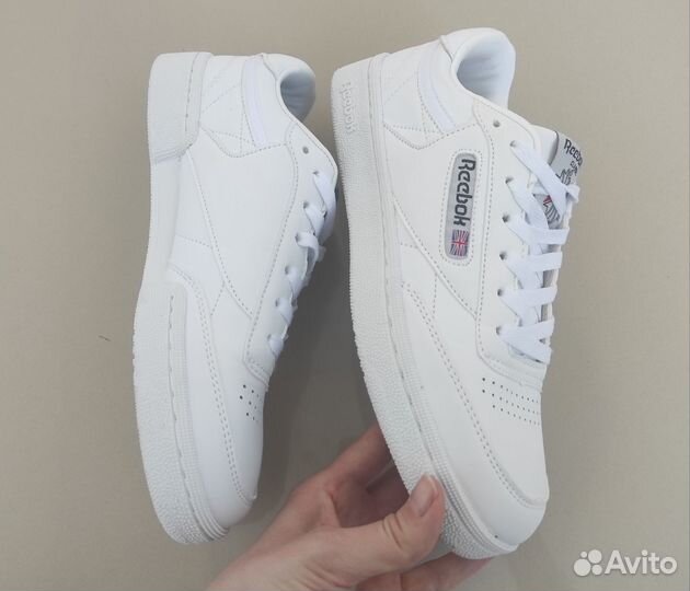 Новые белые кеды Reebok club c 85 женские