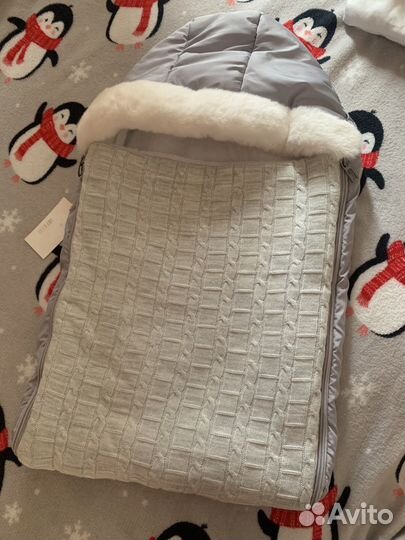 Детский зимний конверт новый на выписку в коляску