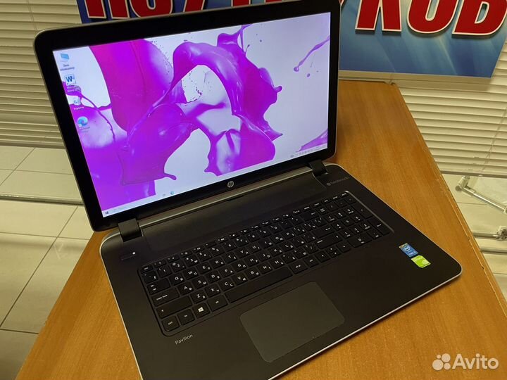 Большой игровой ноутбук HP / 500ssd / geforce 2gb