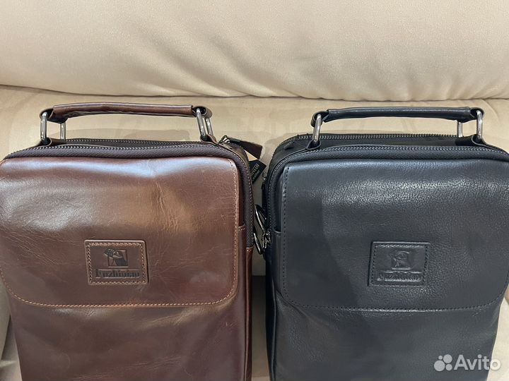 Мужская кожаная сумка новая