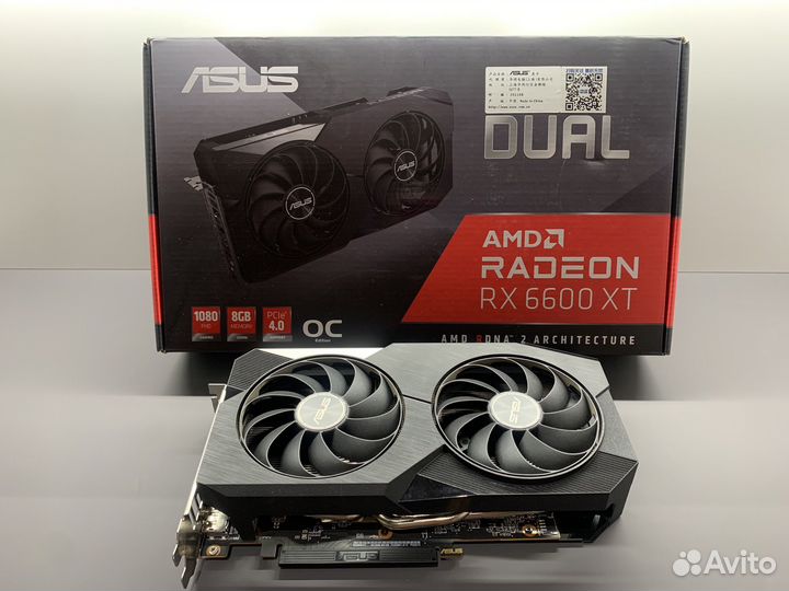 Видеокарта Asus RX 6600 XT 8GB OC на пломбе