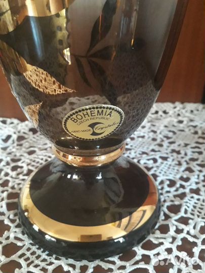 Ваза чешское стекло Богемия