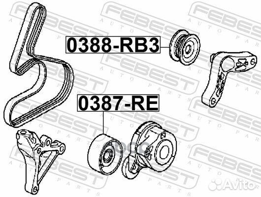 Ролик обводной honda accord CU# 2008-2012 0388-RB3