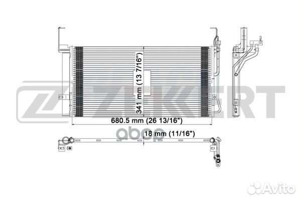 Радиатор кондиционера Hyundai Santa Fe 01- mk-3