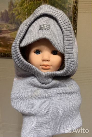 Шапка шлем для девочки 50-54