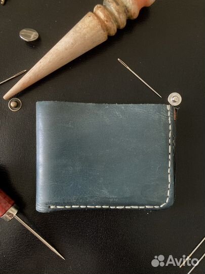 Кошелек мужской кожаный ручной работы