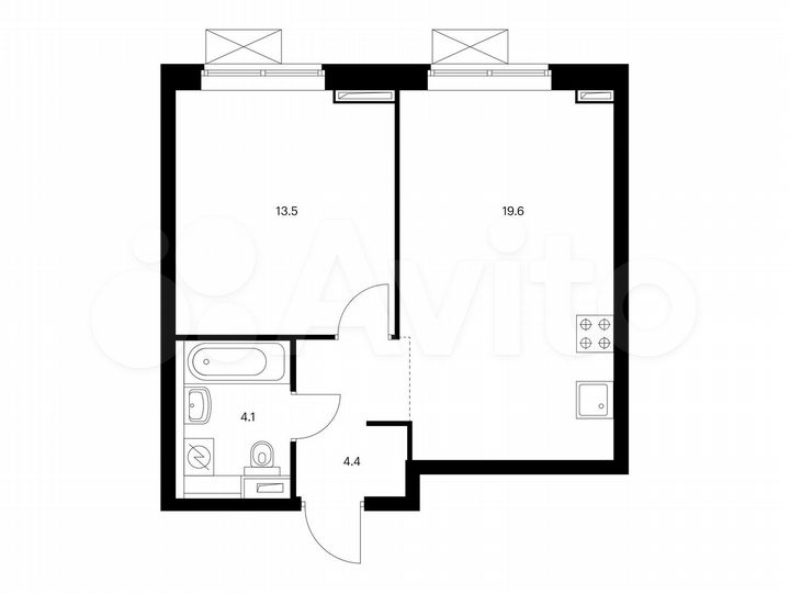 1-к. квартира, 41,6 м², 16/33 эт.