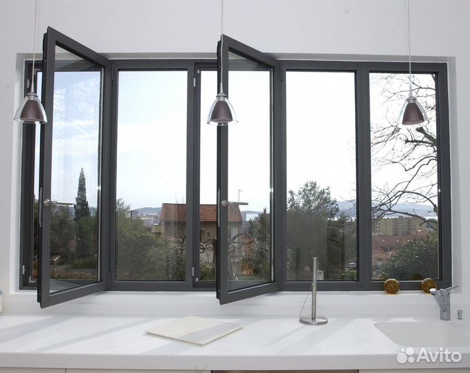 Алюминевые окна, HS порталы, перегородки, фасады