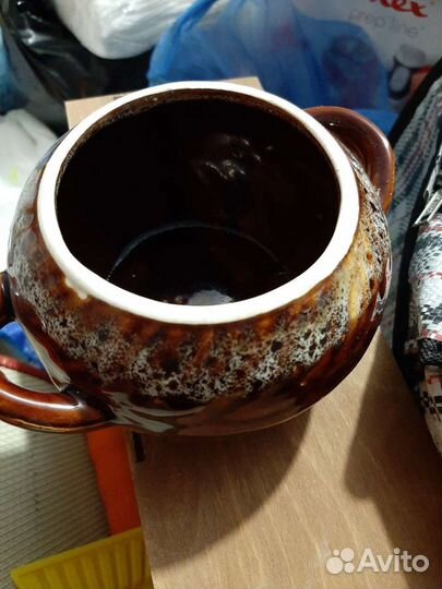Кувшин и горшок глиняный керамический