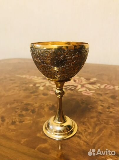Бокал латунь позолота