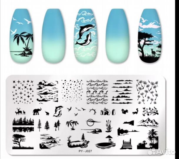Пластины для стемпинга, дизайн ногтей