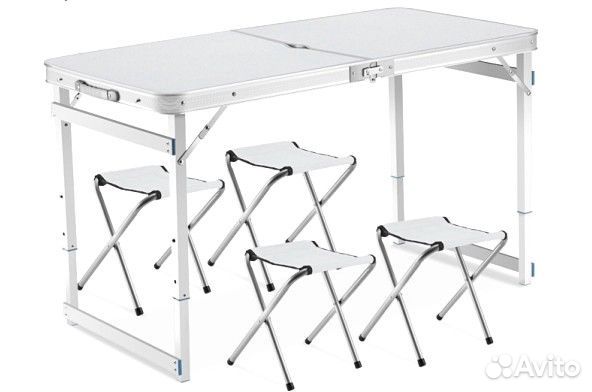 Стол усиленный складной и 4 стула