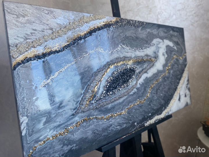 Картина с эпоксидной смолой ручная работа